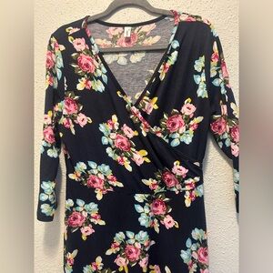 Floral Wrap Dress